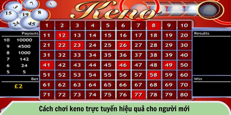 Cách chơi keno trực tuyến hiệu quả cho người mới