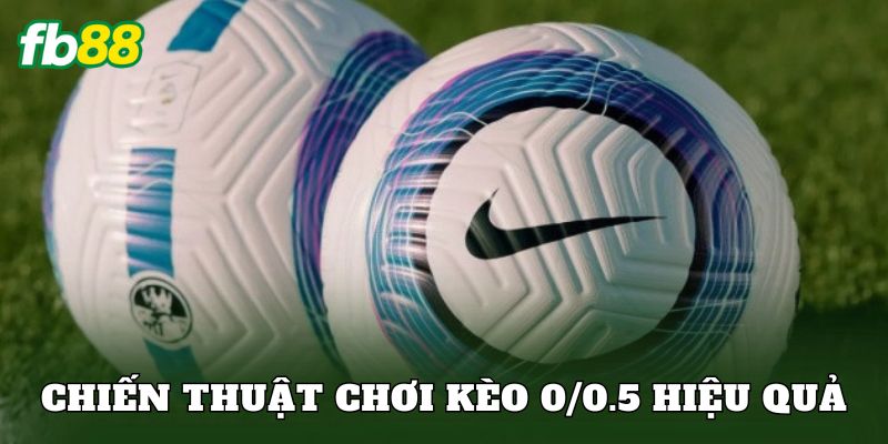 Chiến thuật chơi kèo 0/0.5 hiệu quả