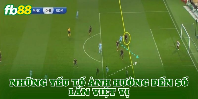 Những yếu tố ảnh hưởng đến số lần việt vị