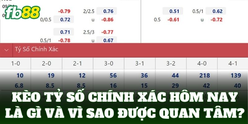 Kèo tỷ số chính xác hôm nay là gì và vì sao được quan tâm?