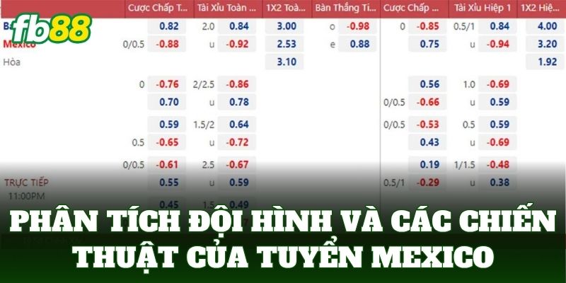 Phân tích đội hình và các chiến thuật của tuyển Mexico