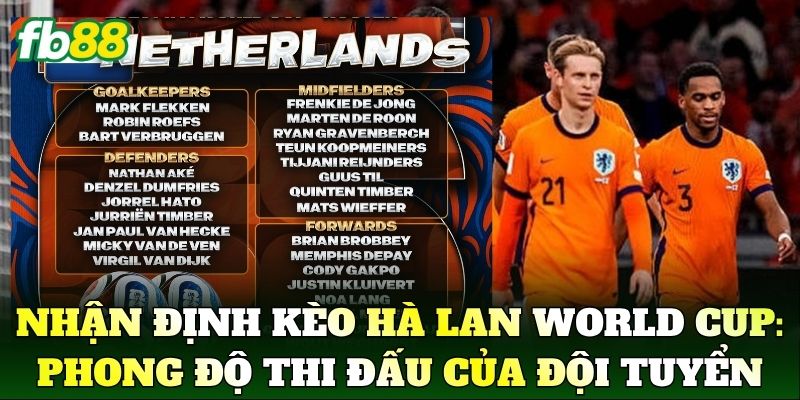 Nhận Định Kèo Hà Lan World Cup: Phong độ thi đấu của đội tuyển
