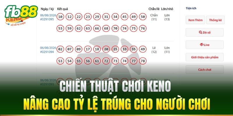 Chiến thuật chơi Keno nâng cao tỷ lệ trúng cho người chơi