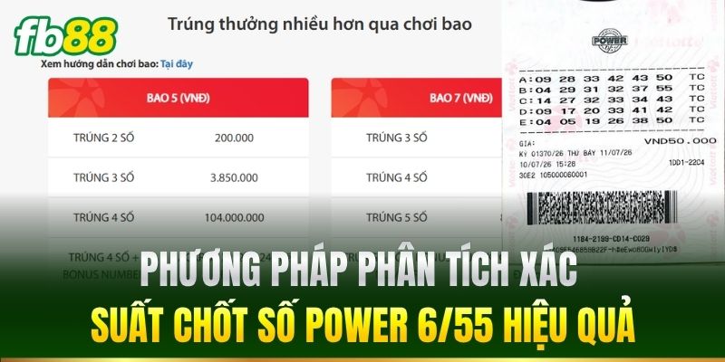 Phương pháp phân tích xác suất chốt số Power 6/55 hiệu quả