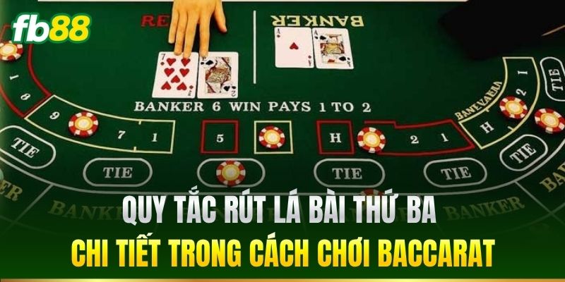 Cách Chơi Baccarat Đơn Giản Nhất Giúp Tăng Tỷ Lệ Thắng FB88 2 Quy tắc rút lá bài thứ ba chi tiết trong Cách Chơi Baccarat