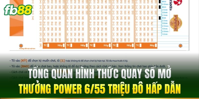 Tổng quan hình thức quay số mở thưởng Power 6/55 triệu đô hấp dẫn
